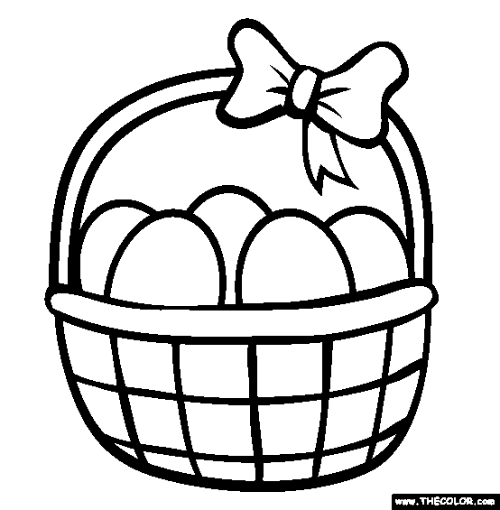 Easter Basket Coloring Page